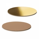 Dekoplatte -S-<br/>Gold-Metallic/Natur oval<br/>200 x 150 mm