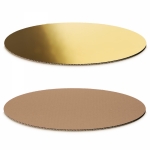 Dekoplatte -M-<br/>Gold-Metallic/Natur oval<br/>300 x 200 mm