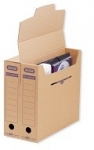 ELBA Archivboxen<br/>B 8,0 x T 34,1 x H 31,5 cm<br/>DIN A4<br/>8,1 l Fassungsvermögen<br/>Material: Karton<br/>Farbe: braun<br/>bestückbar mit 1 Ordner à 5-cm-Rücken