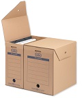 ELBA Archivboxen<br/>B 16,0 x T 34,1 x H 31,5 cm<br/>DIN A4<br/>16,2 l Fassungsvermögen<br/>Material: Karton<br/>Farbe: braun<br/>bestückbar mit 3 Ordner à 5-cm-Rücken