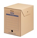 ELBA Archivboxen<br/>B 24,0 x T 34,1 x H 31,5 cm<br/>24,2 l Fassungsvermögen<br/>Material: Karton<br/>Farbe: braun<br/>bestückbar mit 4 Ordner à 5-cm-Rücken
