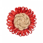 Sticker Cottonflower<br/>rot/natur<br/>Ø 5,7 cm