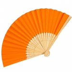 Fächer aus Bambus/Papier<br/>Orange<br/>ca. 21 x 36 cm