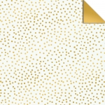 Geschenkpapier<br/>Dots Creme/Gold<br/>zweiseitig<br/>100 m x 50 cm