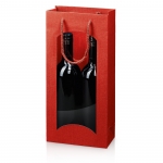 TT<br/>Satina Rot mit Fenster<br/>2er Wein/Sekt<br/>170 x 85 x 360 mm