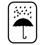 Regenschirm, schwarz<br/>74 x 105 mm