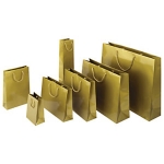 Lackpapier-Tragetasche<br/>190 x 100 x 270 mm<br/>gold