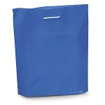 Bunte Plastik-Tragetaschen<br/>Fb. blau/dunkelblau<br/>380 x 80 x 440 mm<br/>100 % recycelt