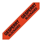 <b>Gesperrt / Blockaded</b><br/>rot<br/>50 mm x 66 m<br/>Folienstärke: 33 µ<br/>Gesamtstärke: 53 µ