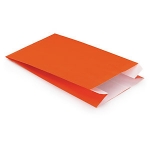 Papierbeutel<br/><b>120 x 45 x 190 mm</b><br/>60 g/m²<br/>orange
