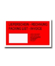 Rote Dokumententaschen Lieferschein - Rechnungmit Adress-Fenster