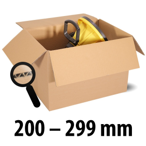 Kleine bis mittelgroße 1-wellige Kartons in Braun - Kartonlängen von 200 mm - 299 mm